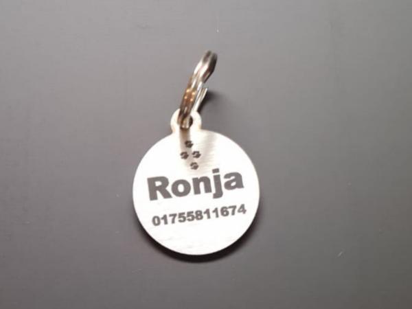 Edelstahl Hundemarke mit beidseitiger Gravur